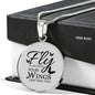Fly As Far As Your Wings Can Take You Circle Necklace Stainless Steel or 18k Gold 18-22" - Express Your Love Gifts