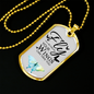 Fly As Far As Your Wings Can Take You Necklace Stainless Steel or 18k Gold Dog Tag 24" Chain-Express Your Love Gifts