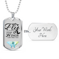 Fly As Far As Your Wings Can Take You Necklace Stainless Steel or 18k Gold Dog Tag 24" Chain-Express Your Love Gifts