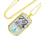 Fly As Far As Your Wings Can Take You Necklace Stainless Steel or 18k Gold Dog Tag 24" Chain-Express Your Love Gifts