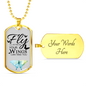 Fly As Far As Your Wings Can Take You Necklace Stainless Steel or 18k Gold Dog Tag 24" Chain-Express Your Love Gifts