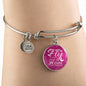 Fly As Far As Your Wings Can Take You Stainless Steel or 18k Gold Circle Bangle Bracelet - Express Your Love Gifts