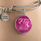 Fly As Far As Your Wings Can Take You Stainless Steel or 18k Gold Circle Bangle Bracelet - Express Your Love Gifts