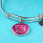 Fly As Far As Your Wings Can Take You Stainless Steel or 18k Gold Circle Bangle Bracelet - Express Your Love Gifts