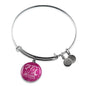 Fly As Far As Your Wings Can Take You Stainless Steel or 18k Gold Circle Bangle Bracelet - Express Your Love Gifts