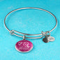 Fly As Far As Your Wings Can Take You Stainless Steel or 18k Gold Circle Bangle Bracelet - Express Your Love Gifts