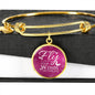 Fly As Far As Your Wings Can Take You Stainless Steel or 18k Gold Circle Bangle Bracelet - Express Your Love Gifts