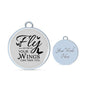 Fly As Far As Your Wings Can Take You Stainless Steel or 18k Gold Circle Bangle Bracelet - Express Your Love Gifts