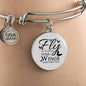 Fly As Far As Your Wings Can Take You Stainless Steel or 18k Gold Circle Bangle Bracelet - Express Your Love Gifts