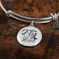 Fly As Far As Your Wings Can Take You Stainless Steel or 18k Gold Circle Bangle Bracelet - Express Your Love Gifts