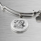 Fly As Far As Your Wings Can Take You Stainless Steel or 18k Gold Circle Bangle Bracelet - Express Your Love Gifts