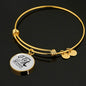 Fly As Far As Your Wings Can Take You Stainless Steel or 18k Gold Circle Bangle Bracelet - Express Your Love Gifts