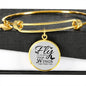Fly As Far As Your Wings Can Take You Stainless Steel or 18k Gold Circle Bangle Bracelet - Express Your Love Gifts