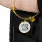 Fly As Far As Your Wings Can Take You Stainless Steel or 18k Gold Circle Bangle Bracelet - Express Your Love Gifts