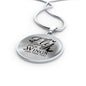 Fly As Far As Your Wings Can Take You Transparent Circle Necklace Stainless Steel or 18k Gold 18-22" - Express Your Love Gifts