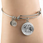 Fly As Far As Your Wings Can Take You Transparent Stainless Steel or 18k Gold Circle Bangle Bracelet - Express Your Love Gifts