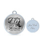 Fly As Far As Your Wings Can Take You Transparent Stainless Steel or 18k Gold Circle Bangle Bracelet - Express Your Love Gifts