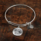 Fly As Far As Your Wings Can Take You Transparent Stainless Steel or 18k Gold Circle Bangle Bracelet - Express Your Love Gifts