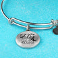 Fly As Far As Your Wings Can Take You Transparent Stainless Steel or 18k Gold Circle Bangle Bracelet - Express Your Love Gifts