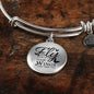 Fly As Far As Your Wings Can Take You Transparent Stainless Steel or 18k Gold Circle Bangle Bracelet - Express Your Love Gifts