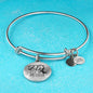 Fly As Far As Your Wings Can Take You Transparent Stainless Steel or 18k Gold Circle Bangle Bracelet - Express Your Love Gifts