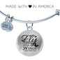 Fly As Far As Your Wings Can Take You Transparent Stainless Steel or 18k Gold Circle Bangle Bracelet - Express Your Love Gifts