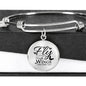 Fly As Far As Your Wings Can Take You Transparent Stainless Steel or 18k Gold Circle Bangle Bracelet - Express Your Love Gifts