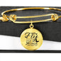 Fly As Far As Your Wings Can Take You Transparent Stainless Steel or 18k Gold Circle Bangle Bracelet - Express Your Love Gifts