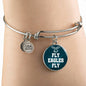 Fly Eagles Fly Bracelet Stainless Steel or 18k Gold Circle Bangle Bracelet - Express Your Love Gifts