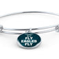 Fly Eagles Fly Bracelet Stainless Steel or 18k Gold Circle Bangle Bracelet - Express Your Love Gifts
