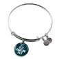 Fly Eagles Fly Bracelet Stainless Steel or 18k Gold Circle Bangle Bracelet - Express Your Love Gifts