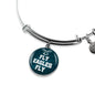 Fly Eagles Fly Bracelet Stainless Steel or 18k Gold Circle Bangle Bracelet - Express Your Love Gifts