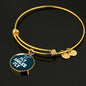 Fly Eagles Fly Bracelet Stainless Steel or 18k Gold Circle Bangle Bracelet - Express Your Love Gifts