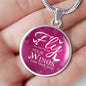 Fly Inspirational Gift Circle Necklace Stainless Steel or 18k Gold 18-22" - Express Your Love Gifts