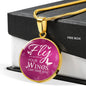 Fly Inspirational Gift Circle Necklace Stainless Steel or 18k Gold 18-22" - Express Your Love Gifts
