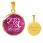 Fly Inspirational Gift Circle Necklace Stainless Steel or 18k Gold 18-22" - Express Your Love Gifts