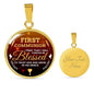 Forever Be Blessed First Communion Necklace Stainless Steel or 18k Gold Heart Pendant 18-22" - Express Your Love Gifts