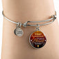 Forever Be Blessed First Communion Stainless Steel or 18k Gold Circle Bangle Bracelet - Express Your Love Gifts