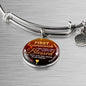 Forever Be Blessed First Communion Stainless Steel or 18k Gold Circle Bangle Bracelet - Express Your Love Gifts