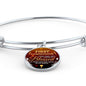 Forever Be Blessed First Communion Stainless Steel or 18k Gold Circle Bangle Bracelet - Express Your Love Gifts