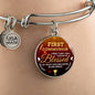 Forever Be Blessed First Communion Stainless Steel or 18k Gold Circle Bangle Bracelet - Express Your Love Gifts