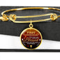 Forever Be Blessed First Communion Stainless Steel or 18k Gold Circle Bangle Bracelet - Express Your Love Gifts