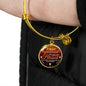 Forever Be Blessed First Communion Stainless Steel or 18k Gold Circle Bangle Bracelet - Express Your Love Gifts