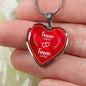 Forever Linked Forever Loved Necklace Stainless Steel or 18k Gold Heart Pendant 18-22"-Express Your Love Gifts