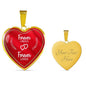 Forever Linked Forever Loved Necklace Stainless Steel or 18k Gold Heart Pendant 18-22"-Express Your Love Gifts