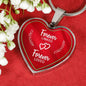 Forever Linked Forever Loved Necklace Stainless Steel or 18k Gold Heart Pendant 18-22"-Express Your Love Gifts