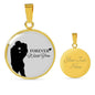 Forever With You Circle Necklace Stainless Steel or 18k Gold 18-22" - Express Your Love Gifts