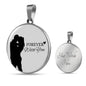 Forever With You Circle Necklace Stainless Steel or 18k Gold 18-22" - Express Your Love Gifts