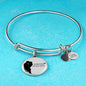 Forever With You Stainless Steel or 18k Gold Circle Bangle Bracelet - Express Your Love Gifts