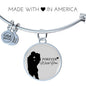 Forever With You Stainless Steel or 18k Gold Circle Bangle Bracelet - Express Your Love Gifts